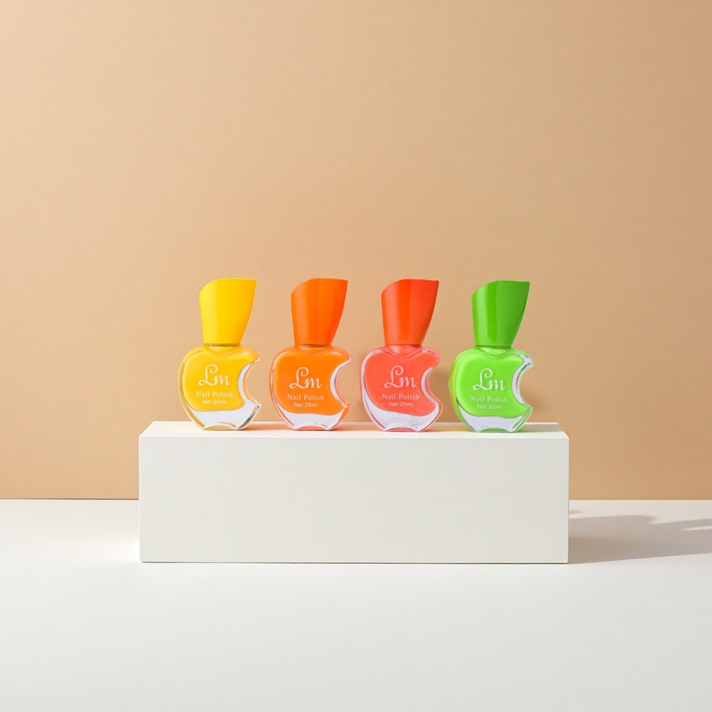 Colored nail polish bottle, transparent frosted glass bottle, 15ml, customizable dropper cap