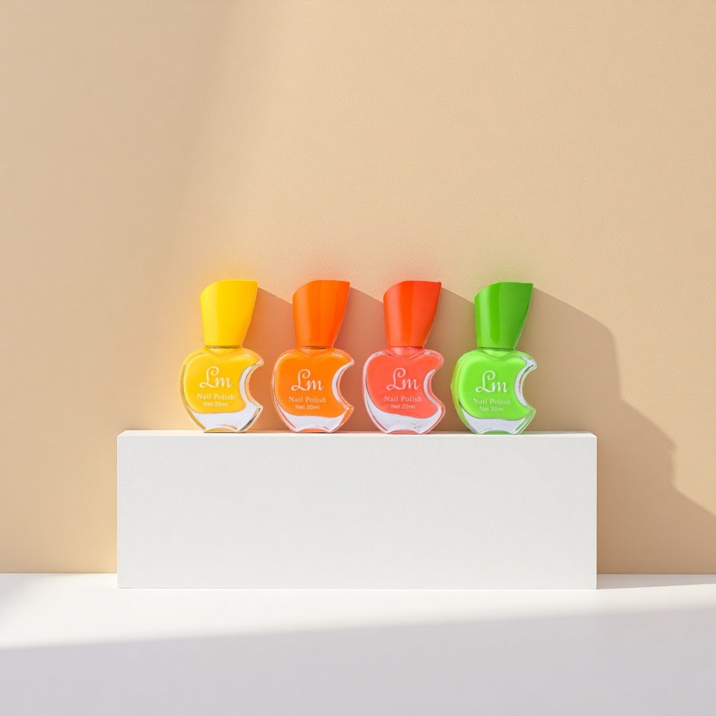 Colored nail polish bottle, transparent frosted glass bottle, 15ml, customizable dropper cap Application Scenario