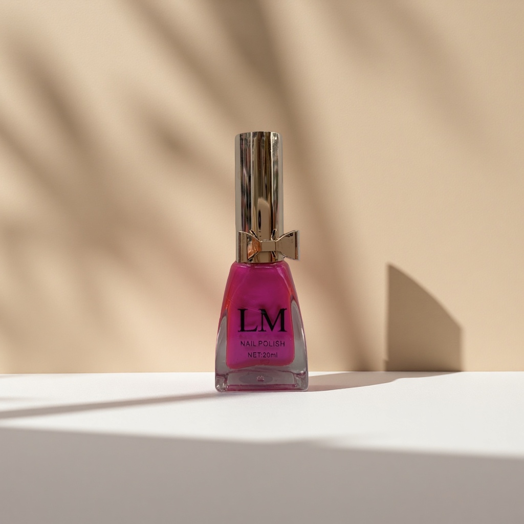 LM Pink Nail Polish Bottle, Fashionable Nail Art Paint, 15ml Application Scenario