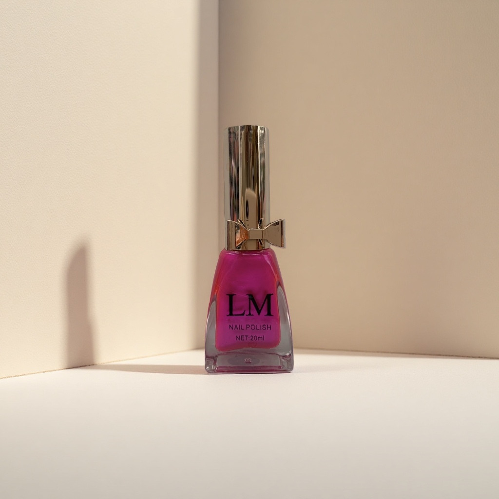 LM Pink Nail Polish Bottle, Fashionable Nail Art Paint, 15ml details Picture