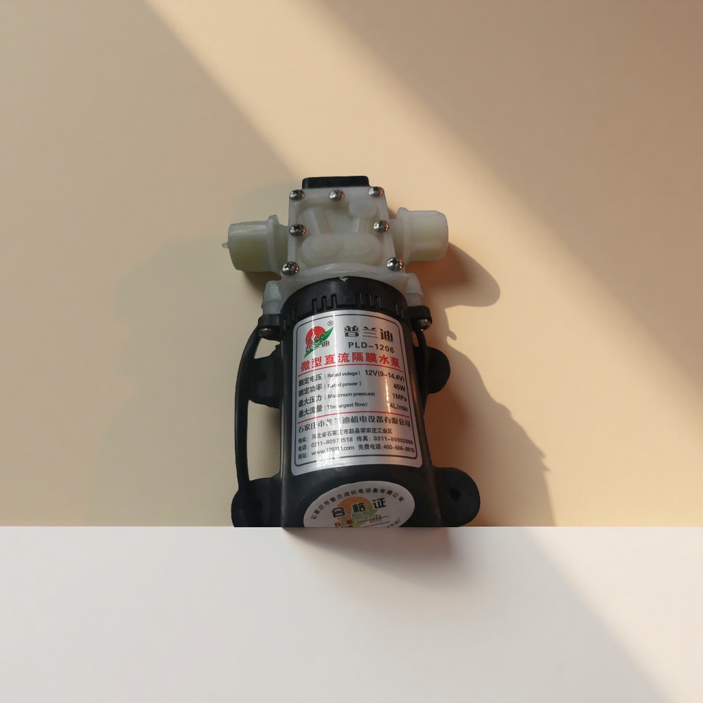 Micro DC diaphragm water pump, DC 12V 30W waterproof silent small booster pump details Picture