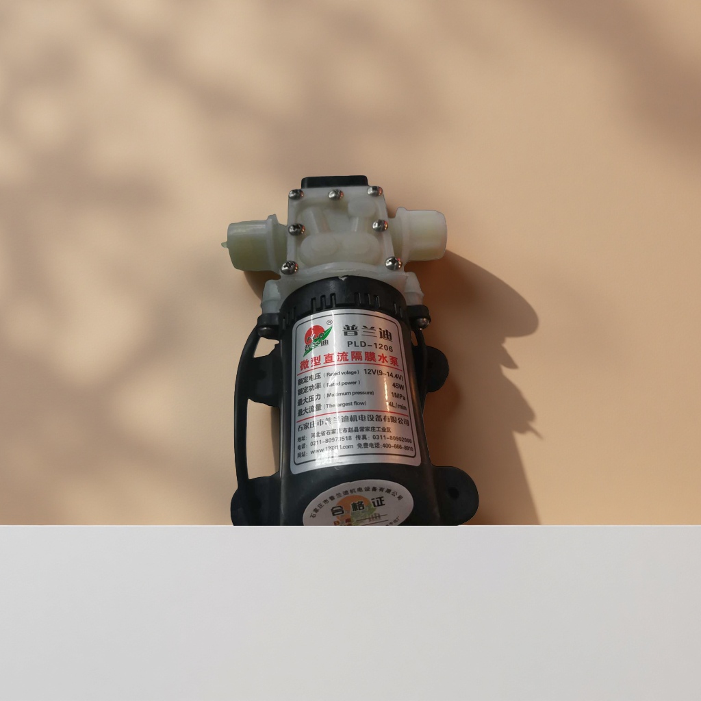 Micro DC diaphragm water pump, DC 12V 30W waterproof silent small booster pump Specification image