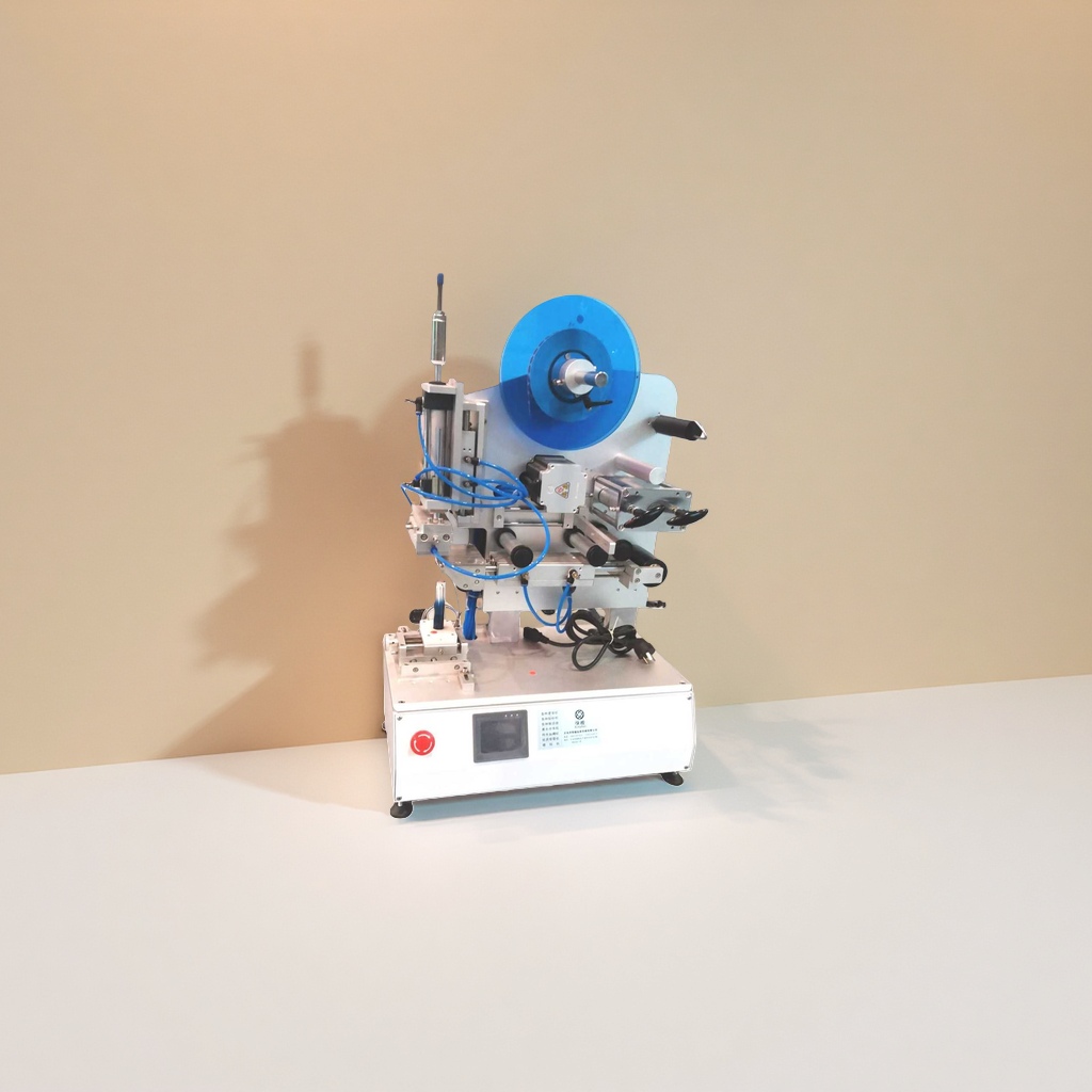 Semi-automatic high-precision flat surface labeling machine, automatic vertical flat surface suction labeling machine for electronic boards, customized paper labeling machine for factory use details Picture