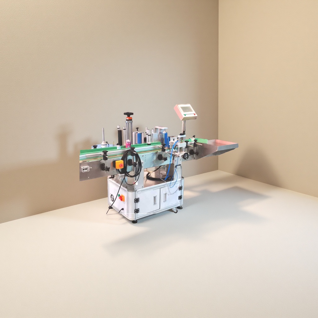 Fully automatic vertical rolling round bottle labeling machine, plastic bottle, glass bottle, medicine bottle and special-shaped bottle labeling machine details Picture