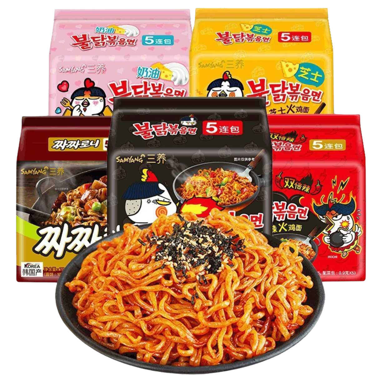 Sanyang Turkey Noodles Instant Noodles, Korean spicy mixed noodles, instant noodles in a whole box Item Picture