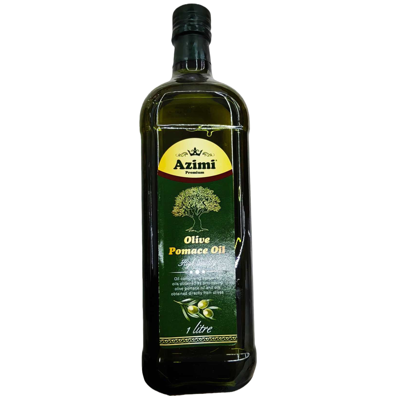 Azimi Premium Olive Pomace Oil, 500ml Mediterranean Flavor cold-pressed olive oil bottle Item Picture