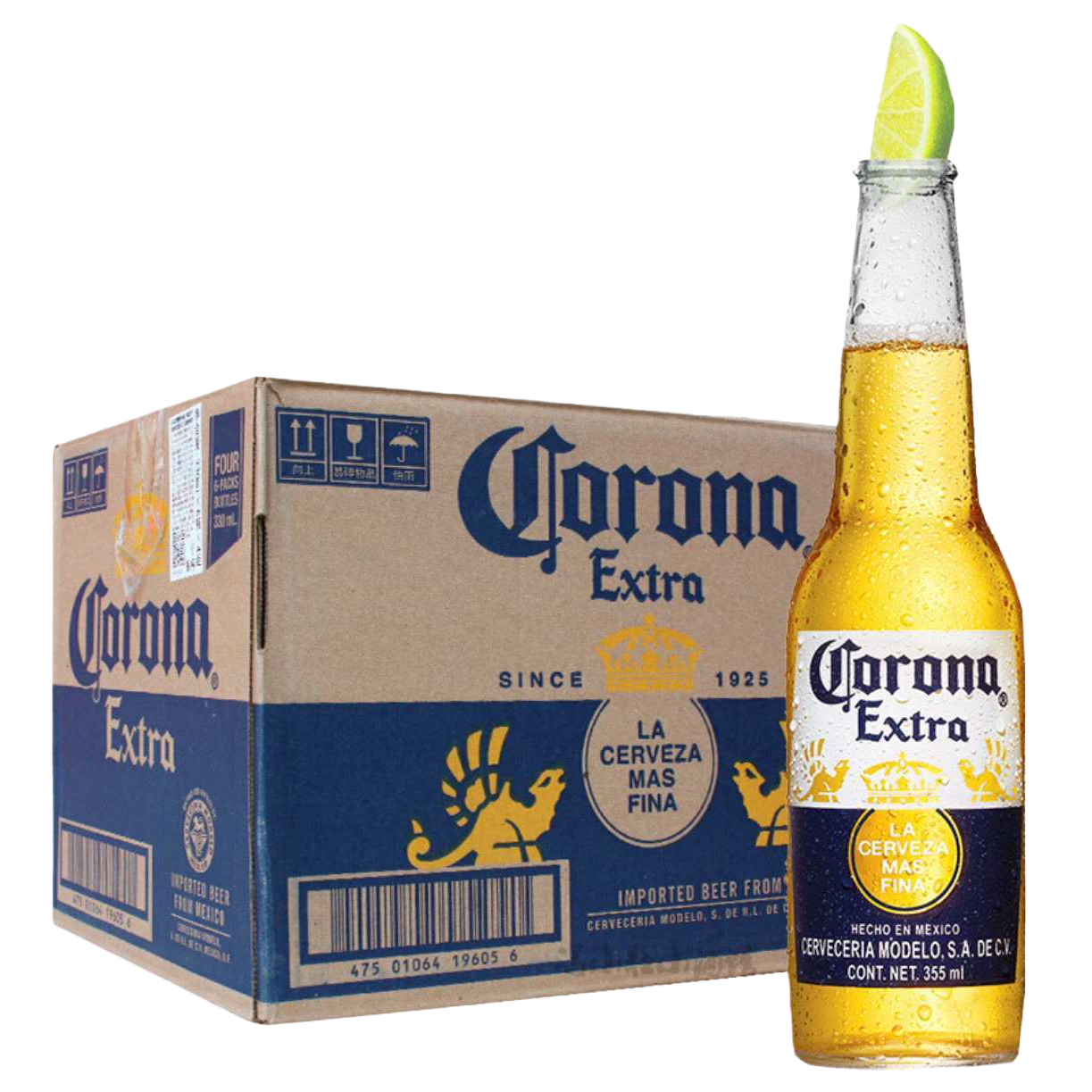 Corona Extra Beer 330ml bottled with packaging box, imported original light beer Item Picture