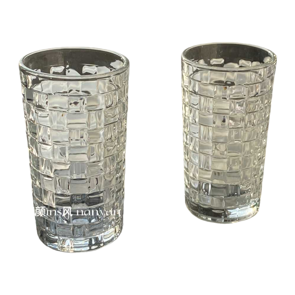 Transparent glass cup, high borosilicate heat-resistant glass cup, 350ml household simple water cup Item Picture