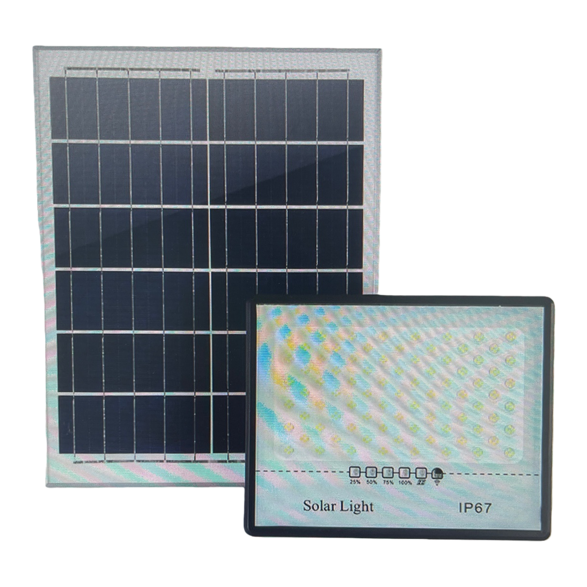 Solar light strips integrate solar panels and LED light panels for outdoor lighting Item Picture