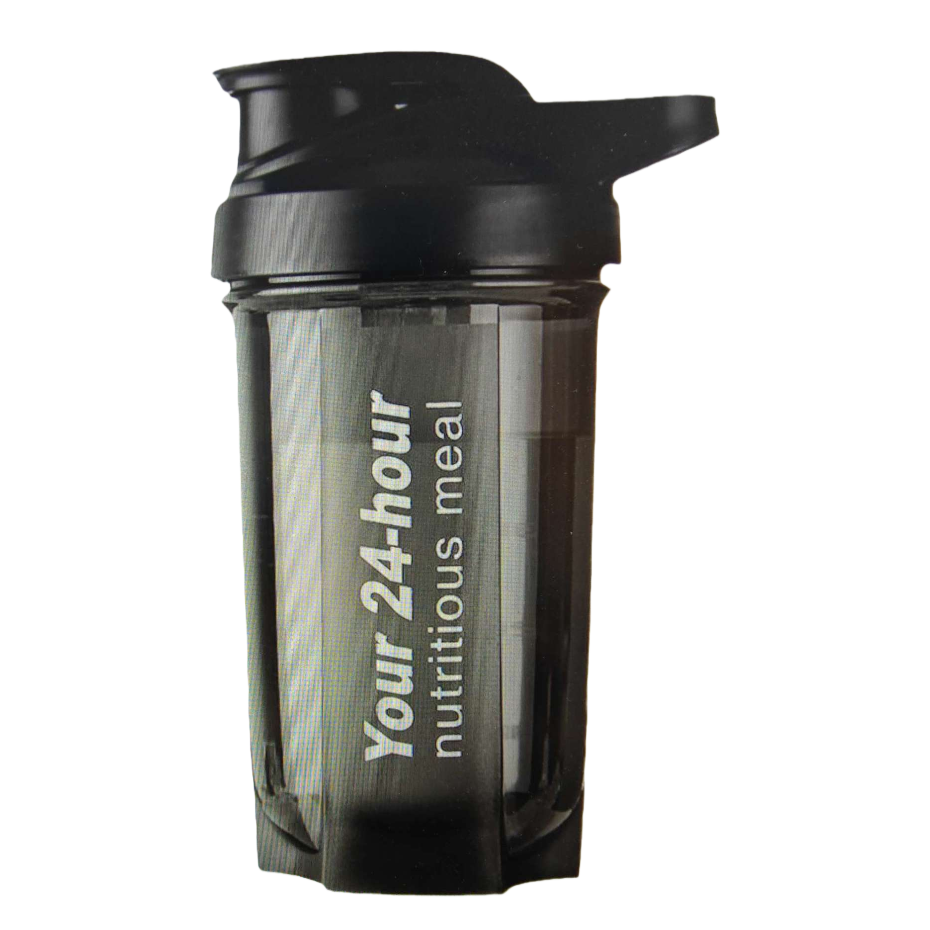 The black shaker cup is a portable sports water cup with replaceable accessories Item Picture