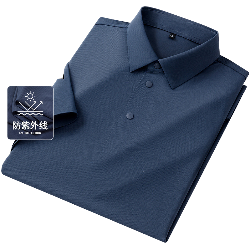 白色Polo衫白底实物图