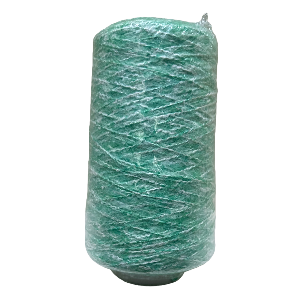 Green yarn spool braided wool hand-crochet, 100 meters of cotton-polyester blend Item Picture