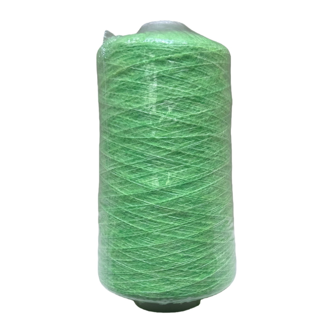 Green yarn, spool, knitted wool, hand crochet, cotton-polyester blend, 100 meters, 103030617 Item Picture