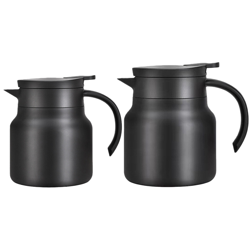 Black thermos flask 1.2L large capacity household stainless steel vacuum thermos flask Item Picture