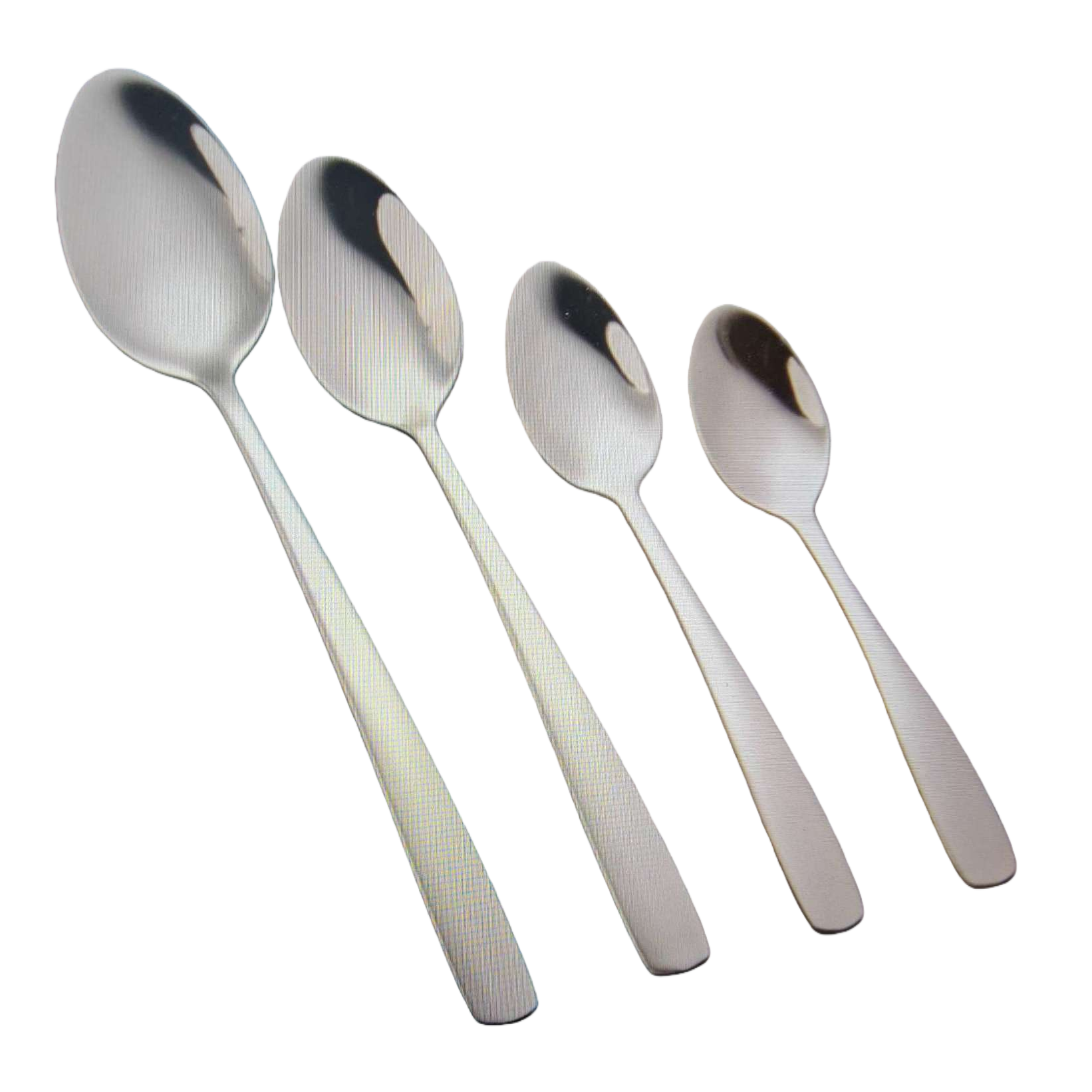 مجموعة من أربعة ملاعق من الفولاذ غير القابل للصدأ بمواصفات مختلفة Item Picture