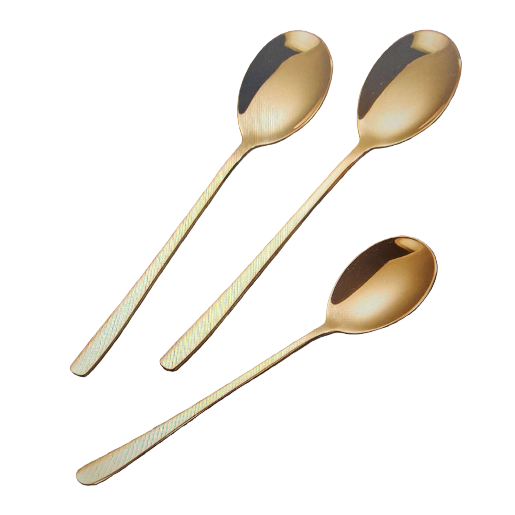Golden stainless steel spoons, household tableware, tea spoons and coffee spoons, 20cm Item Picture