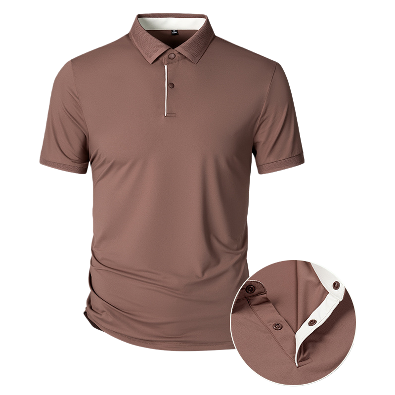 White Polo shirt, men's short-sleeved pure cotton casual top Item Picture
