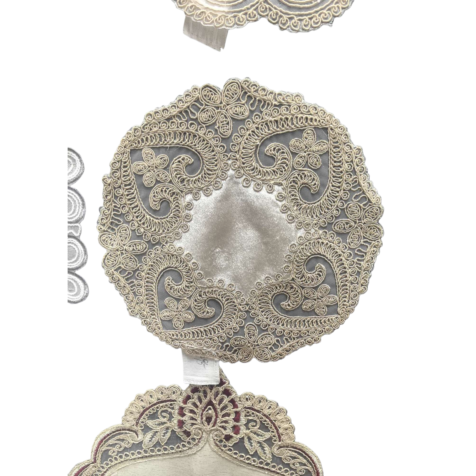 Embroidered lace circular lace decorative fabric, DIY clothing and home textile accessories Item Picture