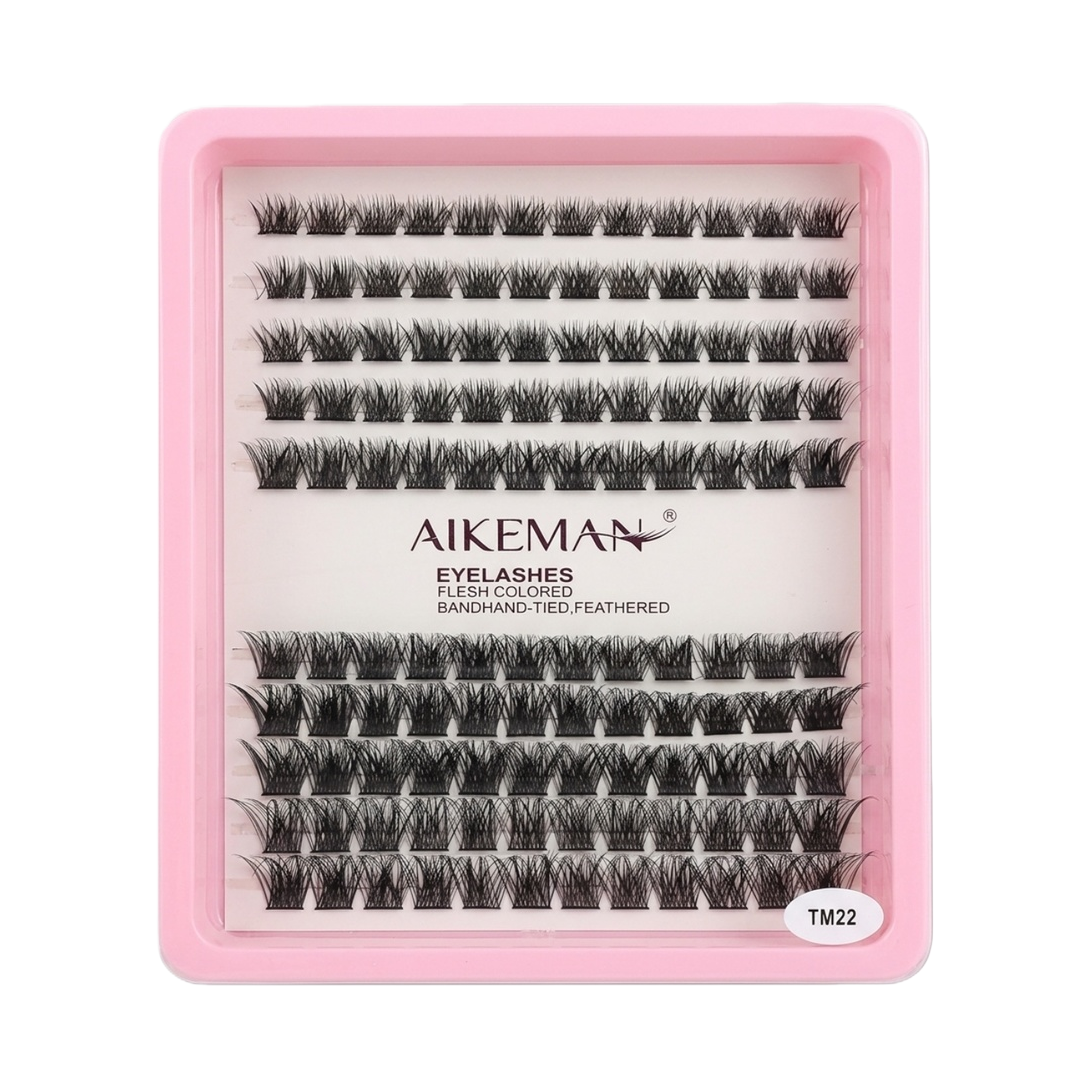 The pink packaging box features naturally curled false eyelashes that are thick, slender and long, specifically designed for single double eyelids Item Picture