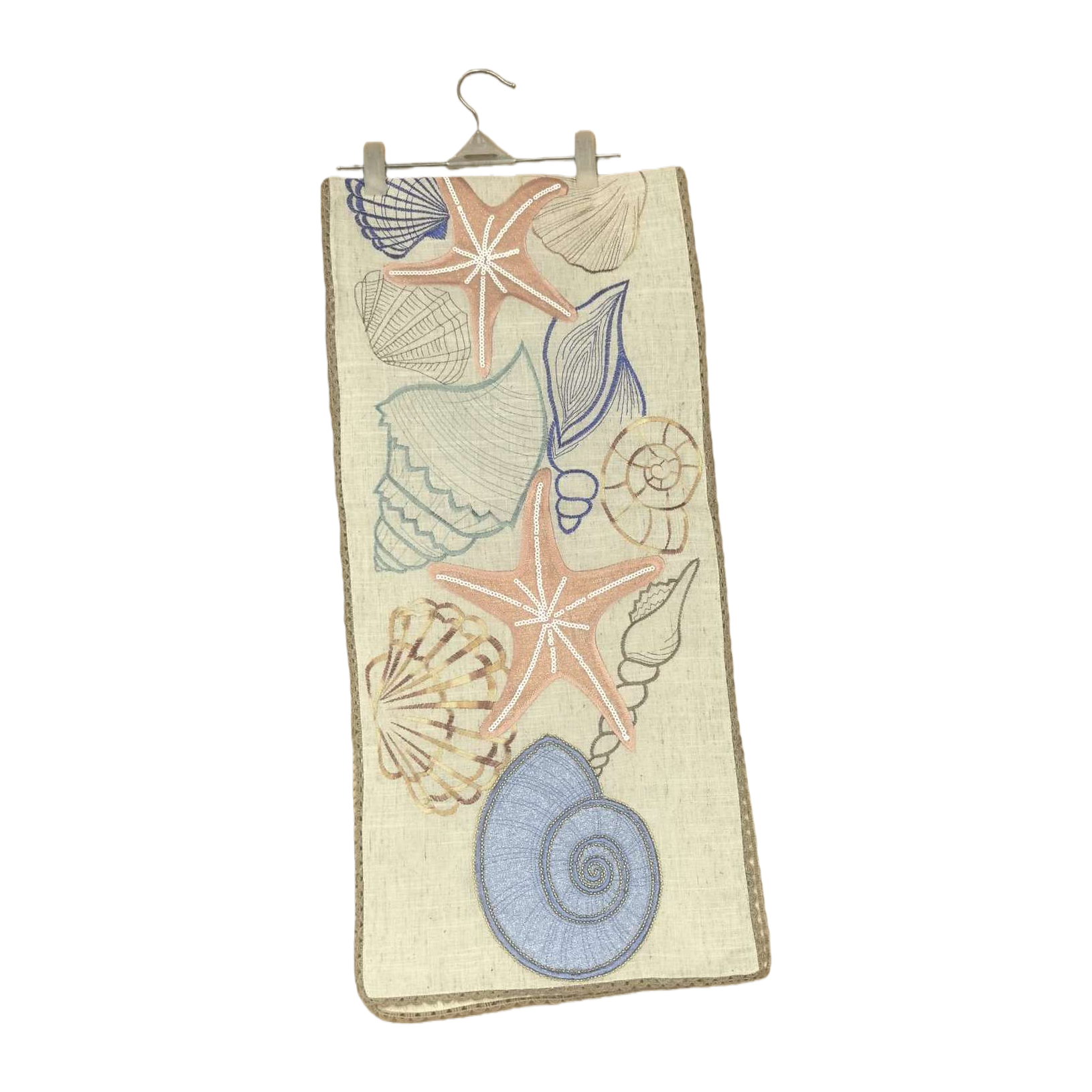 Ocean-themed embroidered carpet, Nordic-style decorative floor mat for living rooms and bedrooms Item Picture
