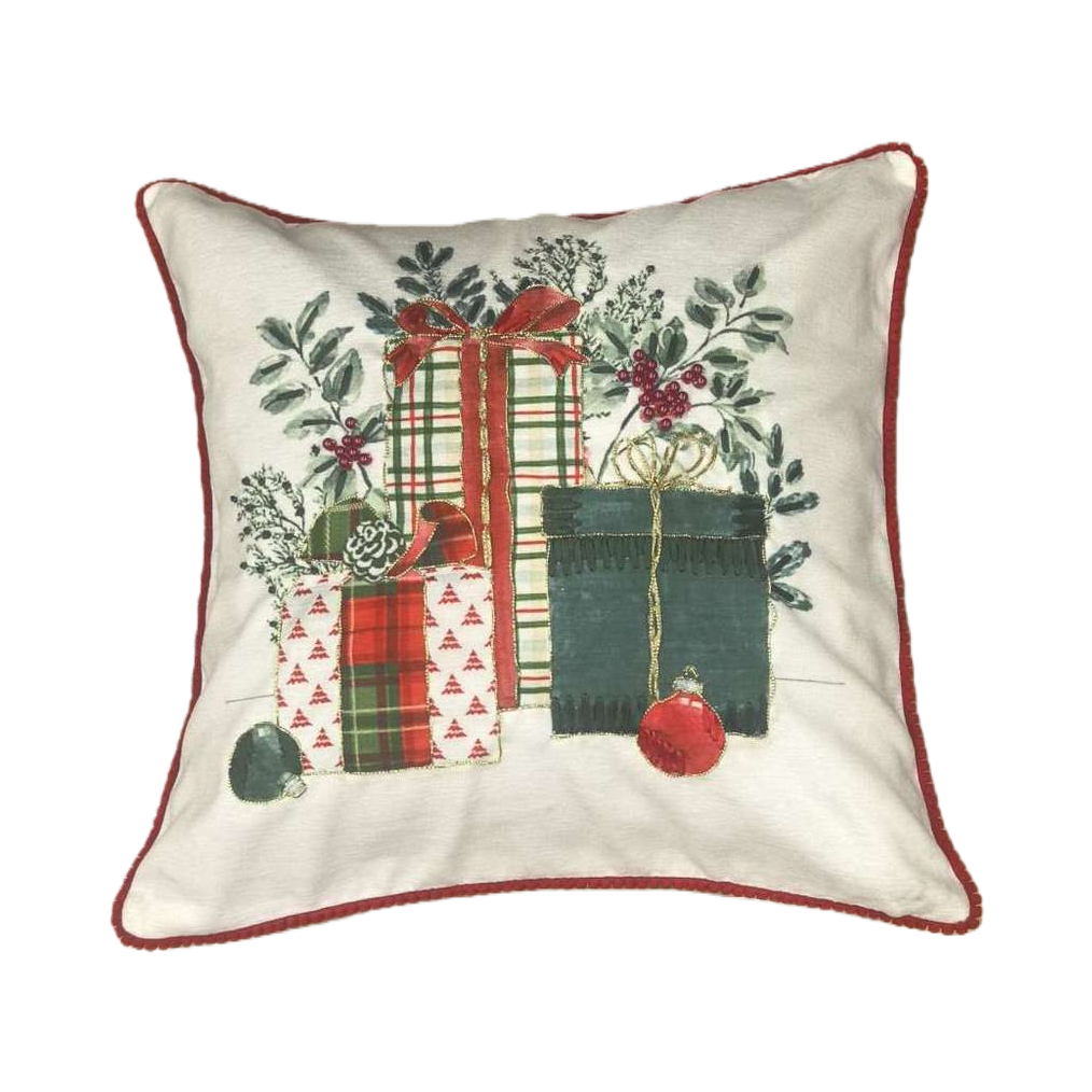 Christmas-themed throw pillows, festive decoration, home soft furnishings, plush cushions Item Picture