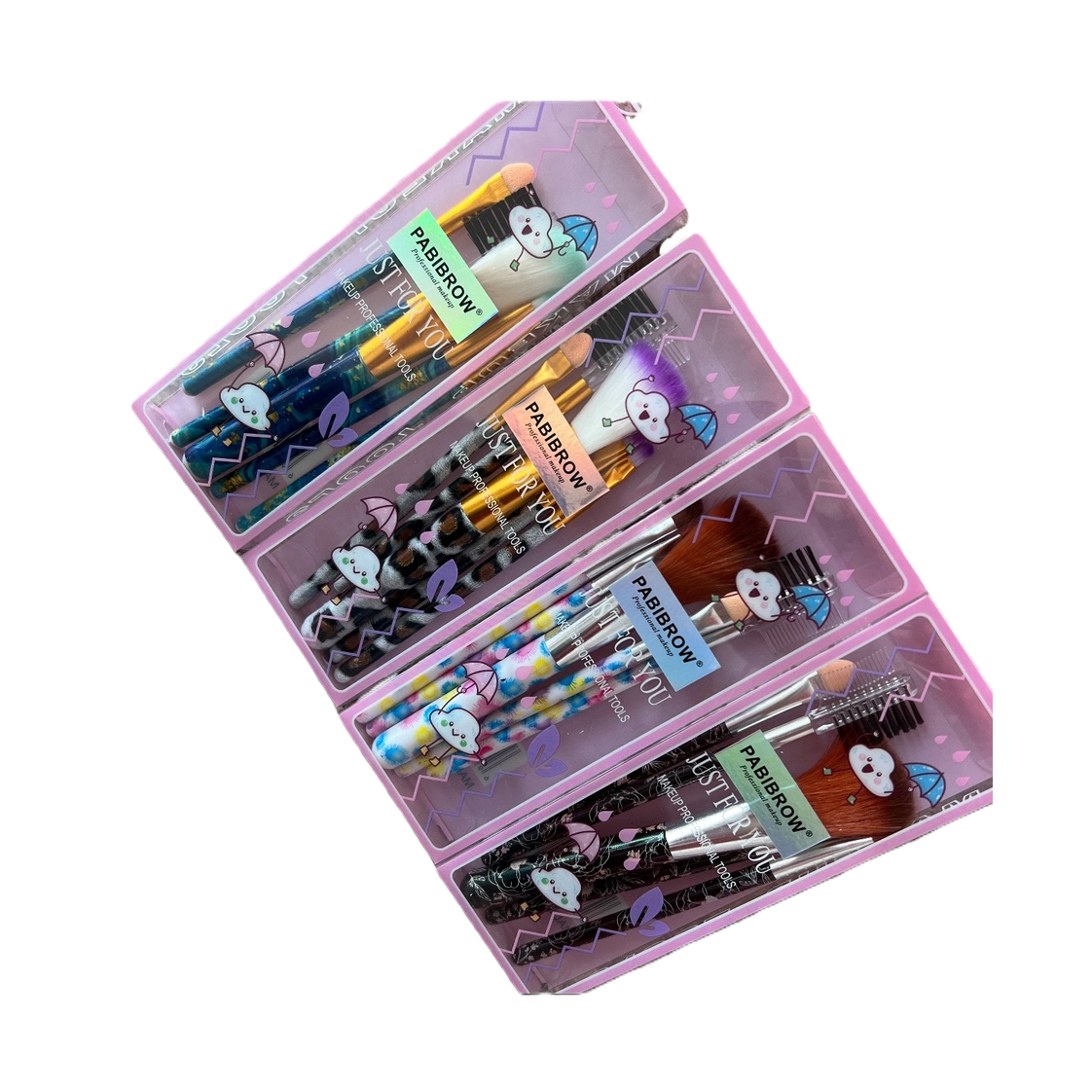 PABIBROW pink pack maquillaje pincel set profesional maquillaje pincel set Item Picture