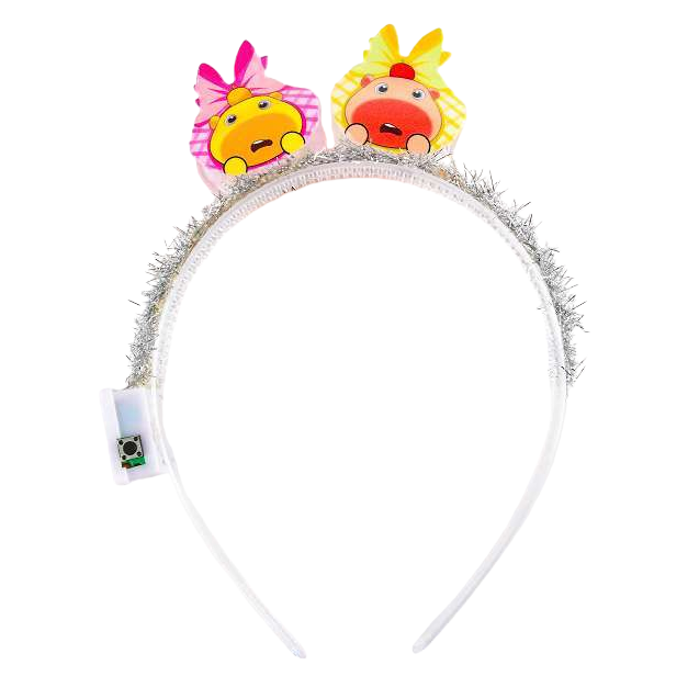 The cartoon-decorated hairband is a sweet and cute headwear for girls. The hairband is adjustable and has an elastic hair band Item Picture