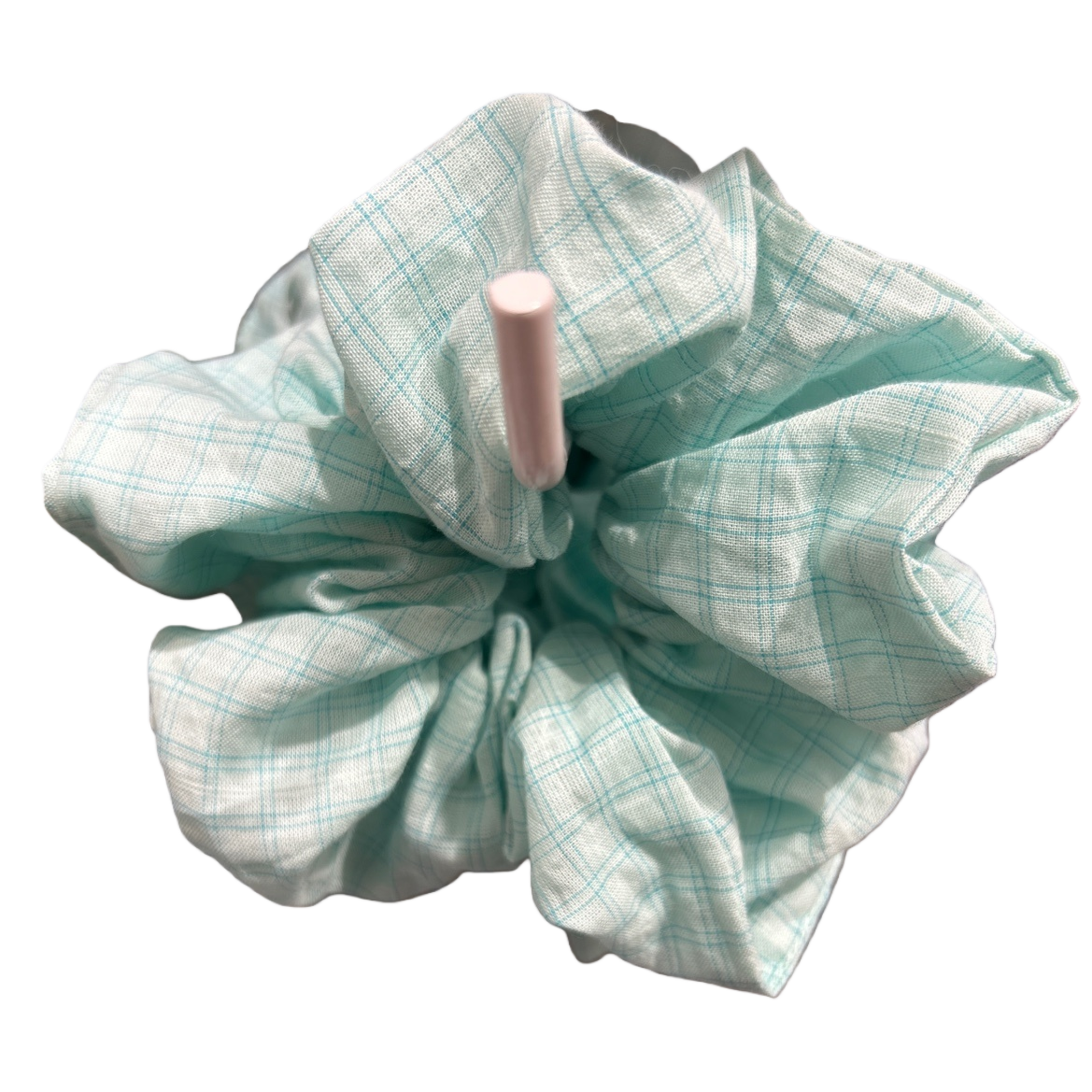 Light green checkered fabric hair band, a simple and versatile Korean-style headwear for women Item Picture