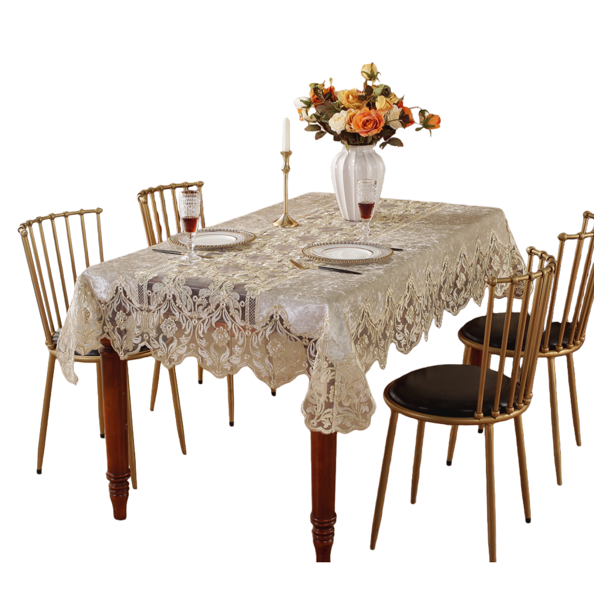 Thickened, anti-slip and waterproof tablecloth with linen texture, suitable for both square and rectangular shapes Item Picture