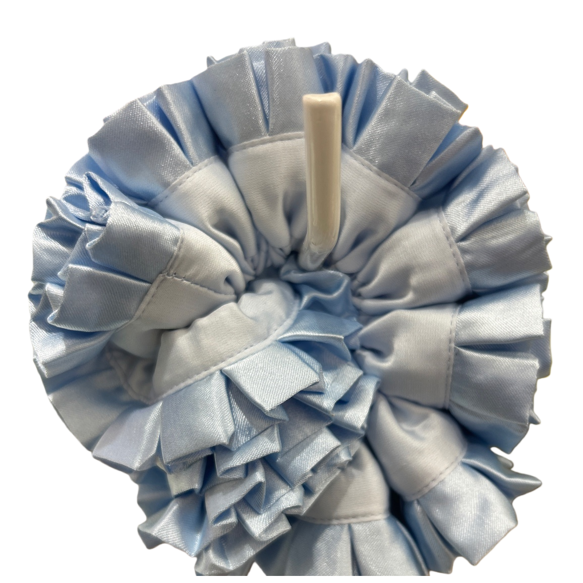 Light blue pleated fabric hair band, soft and anti-slip, ladies' hair tie headwear Item Picture