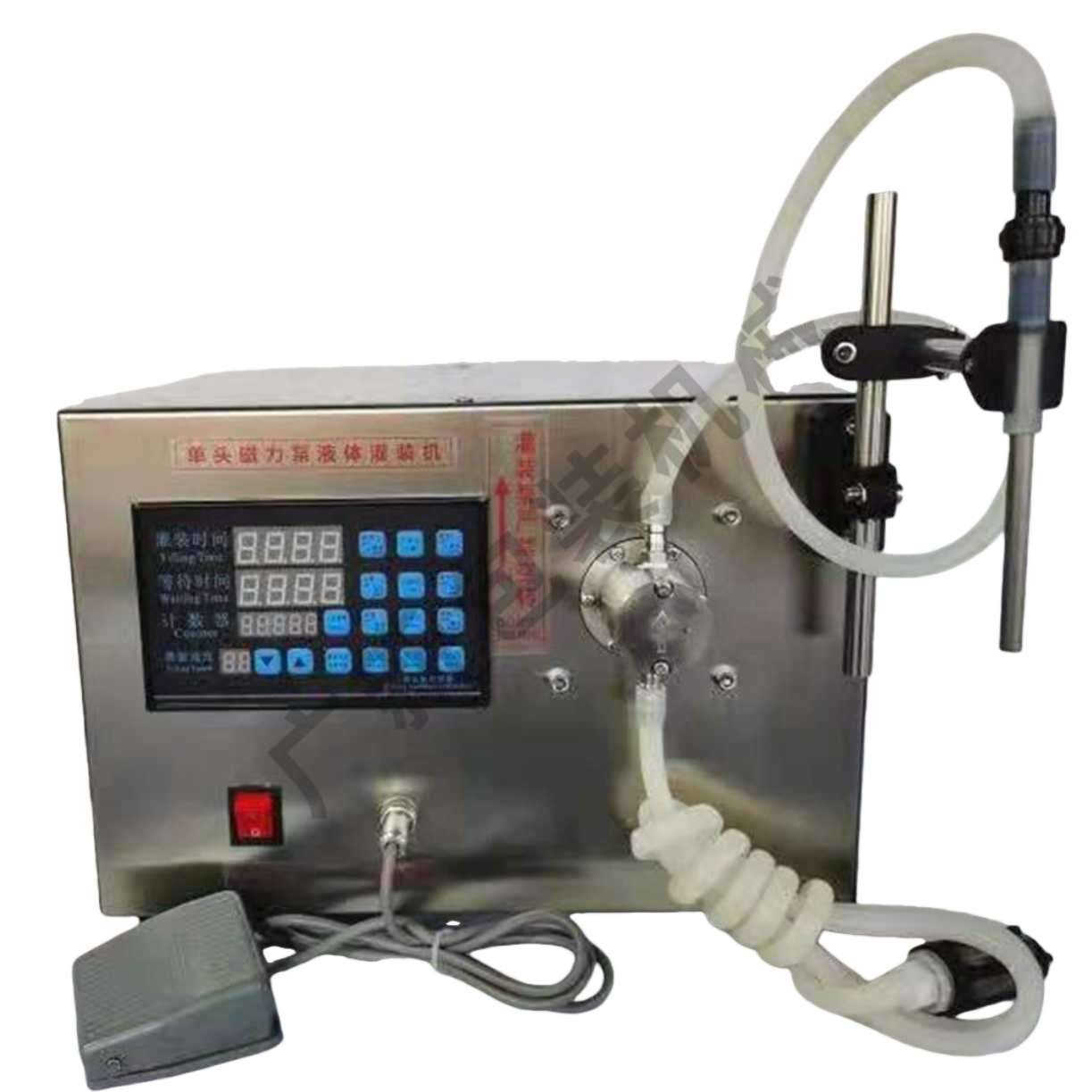 Single-head magnetic pump filling machine, automatic liquid filling machine, made of 304 stainless steel Item Picture