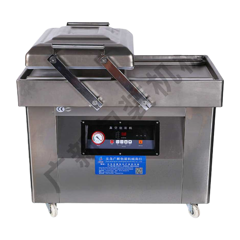 SY-DZ-500 double-chamber vacuum packaging machine, vacuum sealing machine, double-chamber continuous food packaging equipment Item Picture