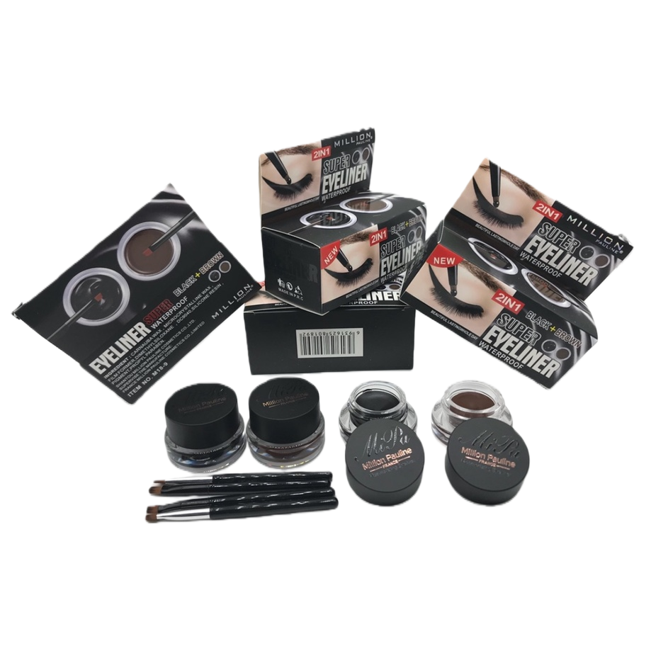 The Perfect Diary Eyeliner Cream Set features a waterproof, anti-smudging, long-lasting color display, and a dual-head design Item Picture