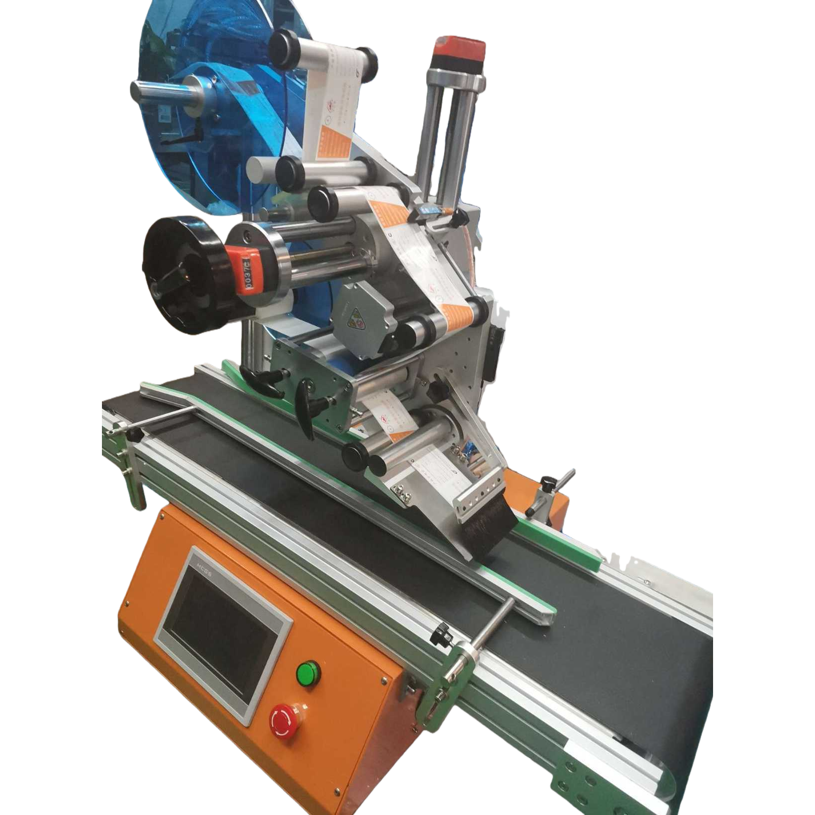 The fully automatic labeling machine is a high-speed and precise equipment for labeling round and flat bottles Item Picture