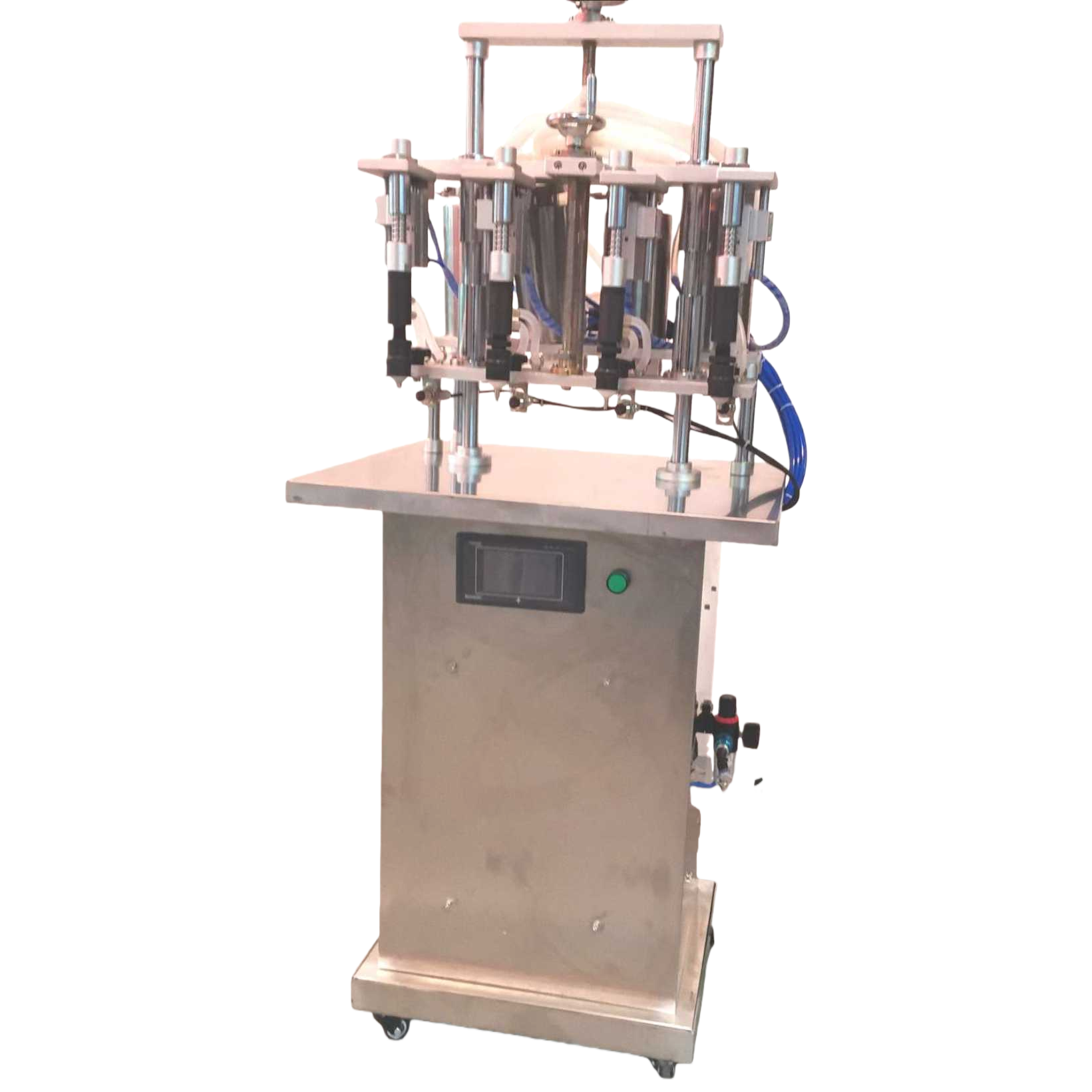 Filling and capping machine, automatic filling, automatic capping, capping and labeling integrated machine for liquid paste Item Picture