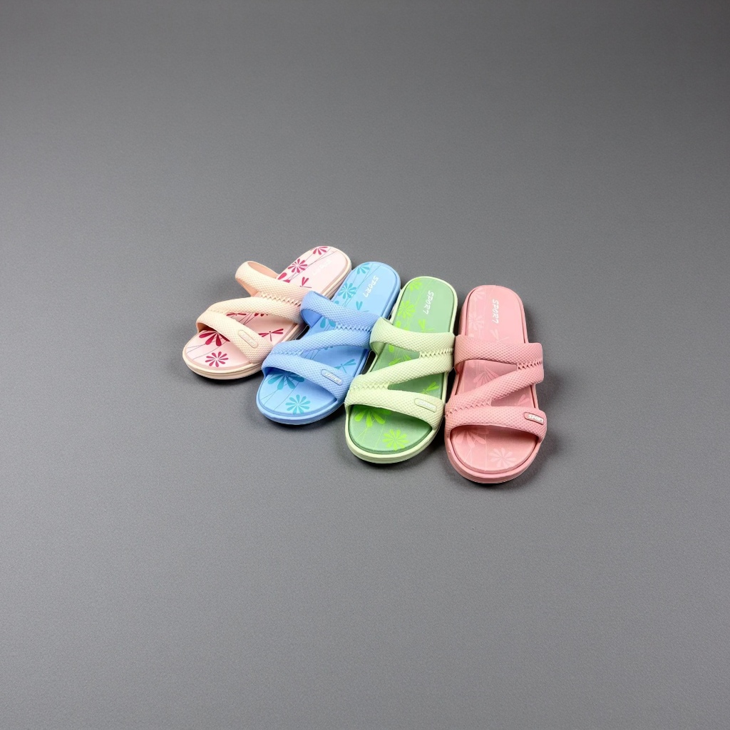 Colorful women's summer anti-slip soft-soled home casual slippers, sizes 38-43, 001602429 details Picture