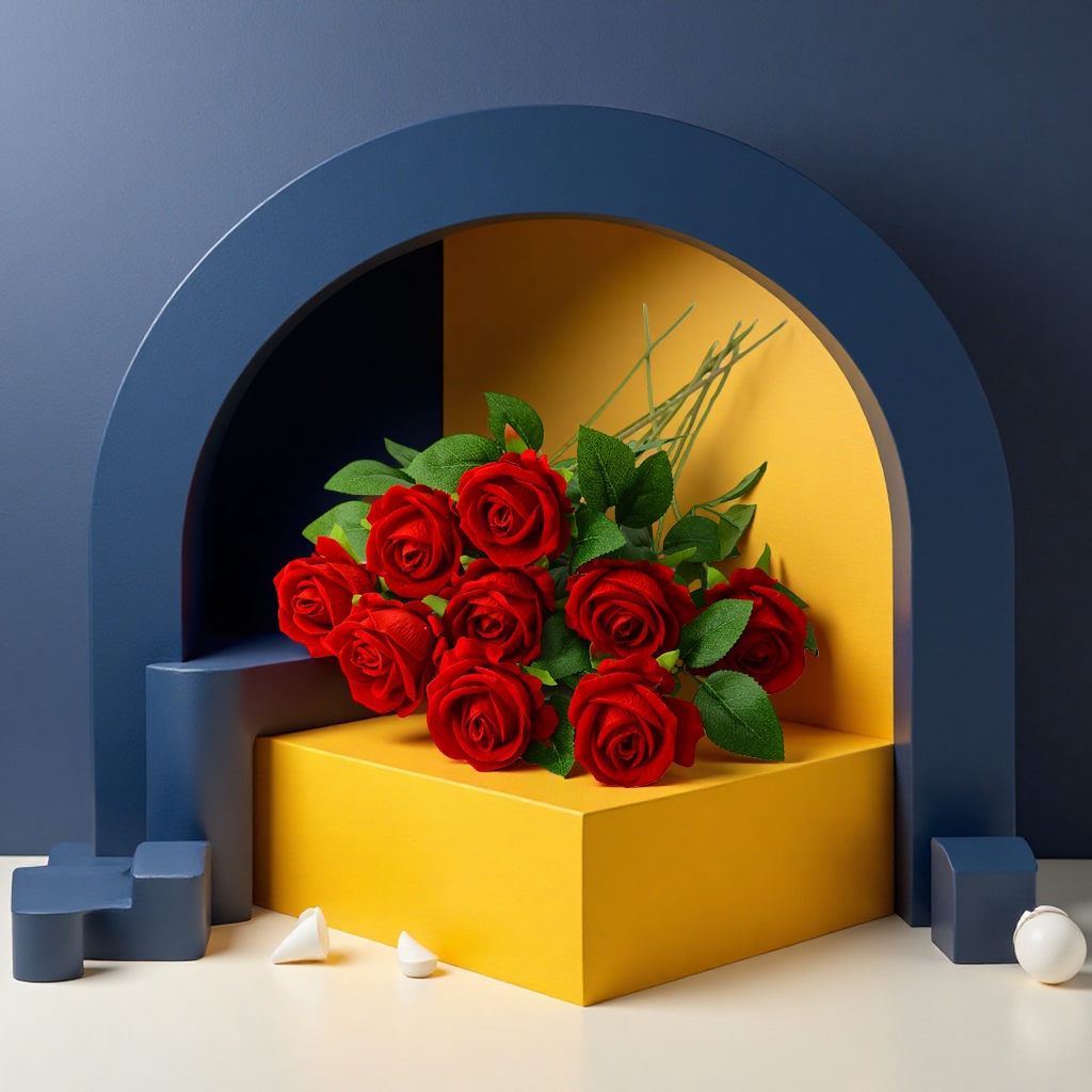 زهرة وردة حمراء جديدة و 99 زهرة من الحب Specification image
