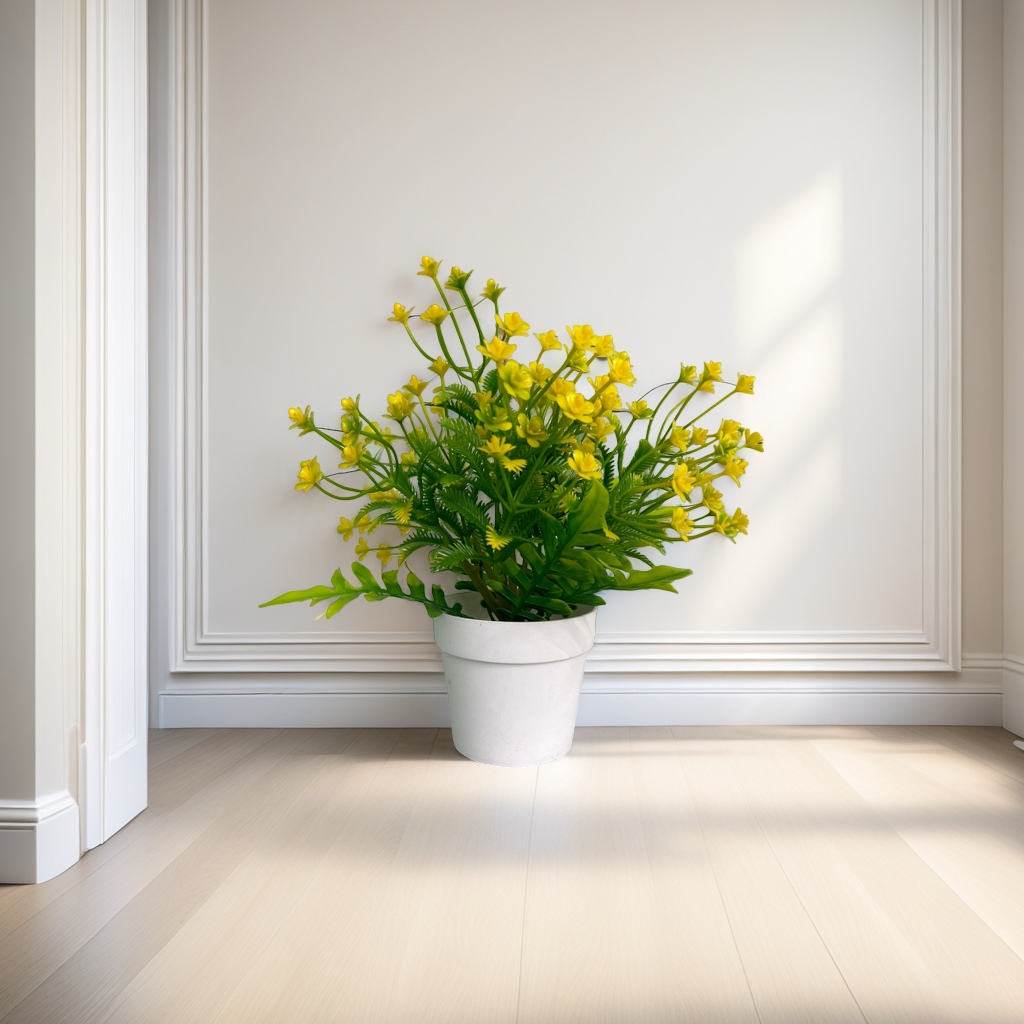 Yellow-flowered potted plants are indoor and balcony ornamental green plants with a long flowering period and are easy to care for Application Scenario