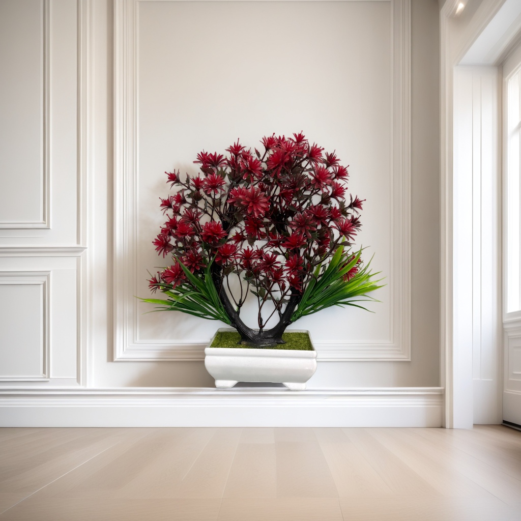 Red-flowered potted plants, indoor ornamental green plants, and balcony flowers are easy to grow Application Scenario