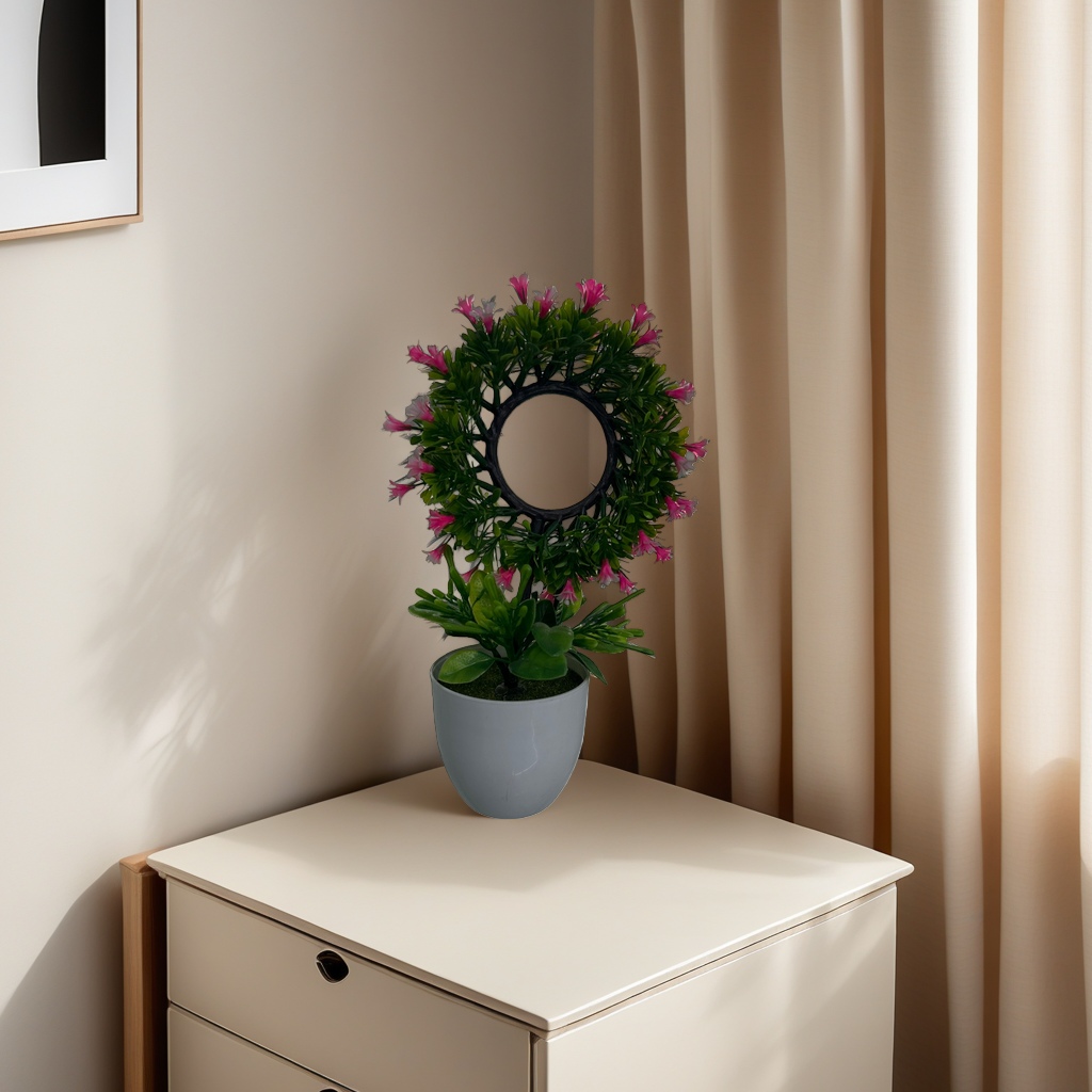 Artificial flower potted plants, living room decorative items, Nordic-style home green plants and artificial flowers combination