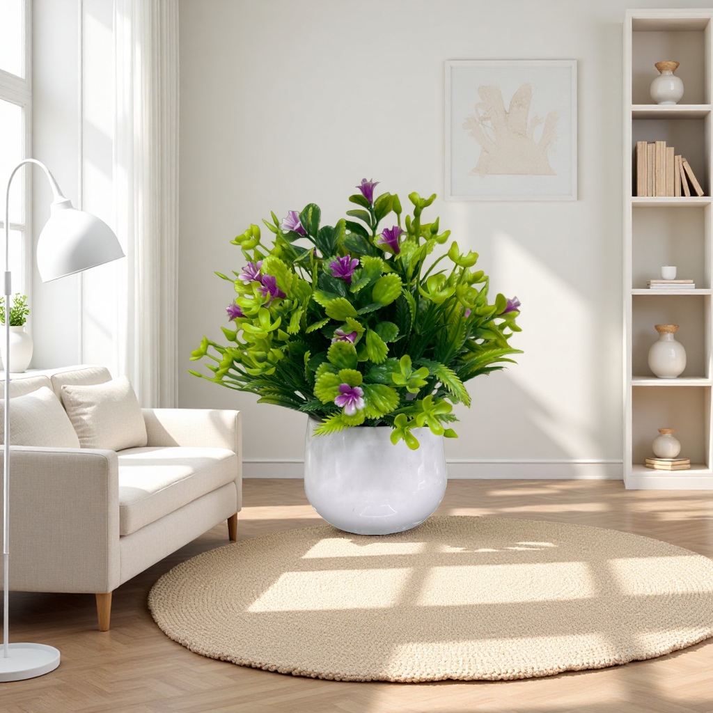 Artificial flower potted plants for living room and bedroom decoration, artificial flowers and green plants ornaments, indoor home gardening Application Scenario