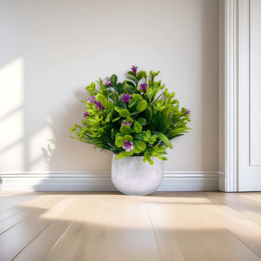 Artificial flower potted plants for living room and bedroom decoration, artificial flowers and green plants ornaments, indoor home gardening Specification image