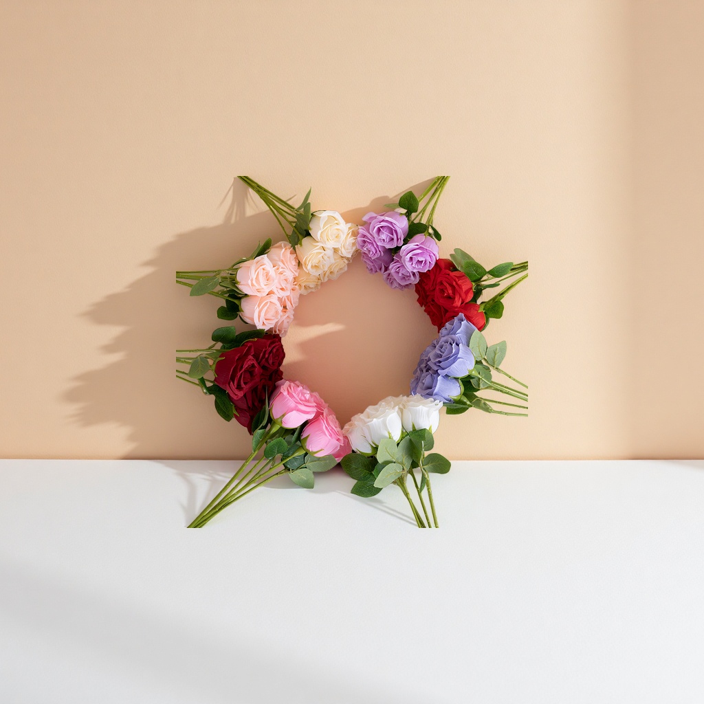 Hand-woven rose garlands, realistic rose decorative garlands, home wedding photo props