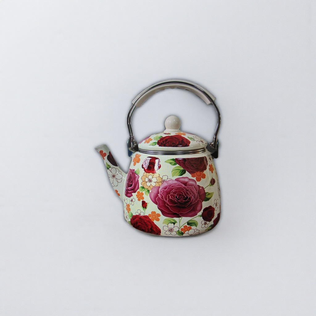 Floral pattern ceramic teapot, household brewing teapot, office tea set