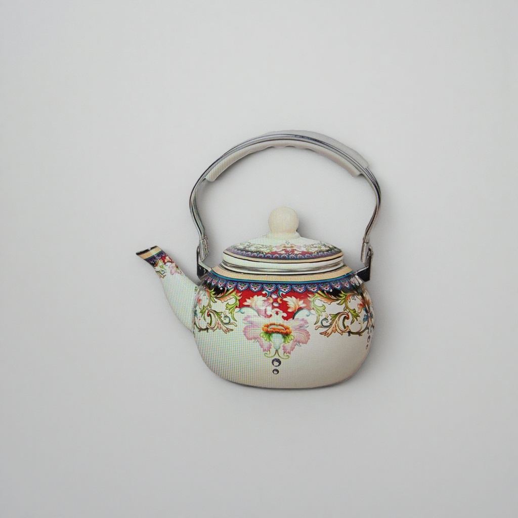 Painted patterned ceramic teapot, household brewing teapot, simple tea set Application Scenario