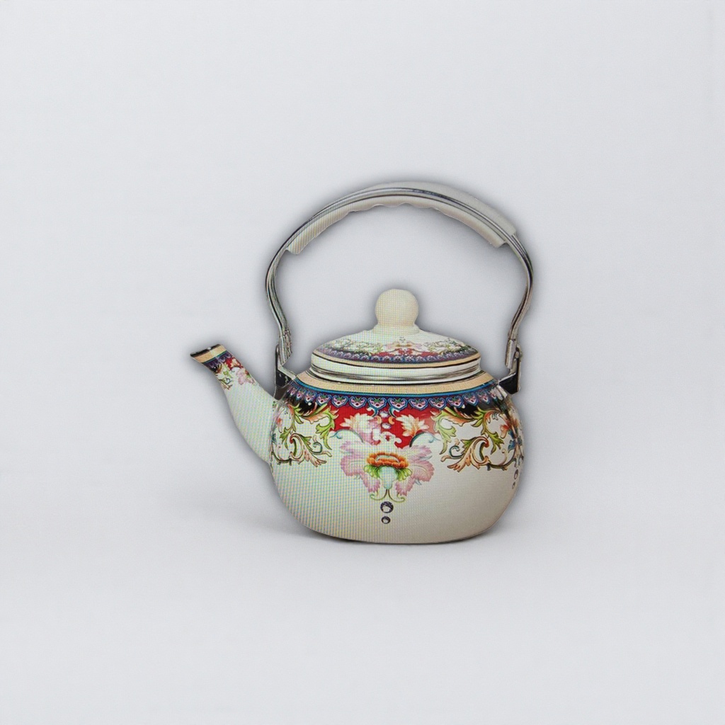 Painted patterned ceramic teapot, household brewing teapot, simple tea set
