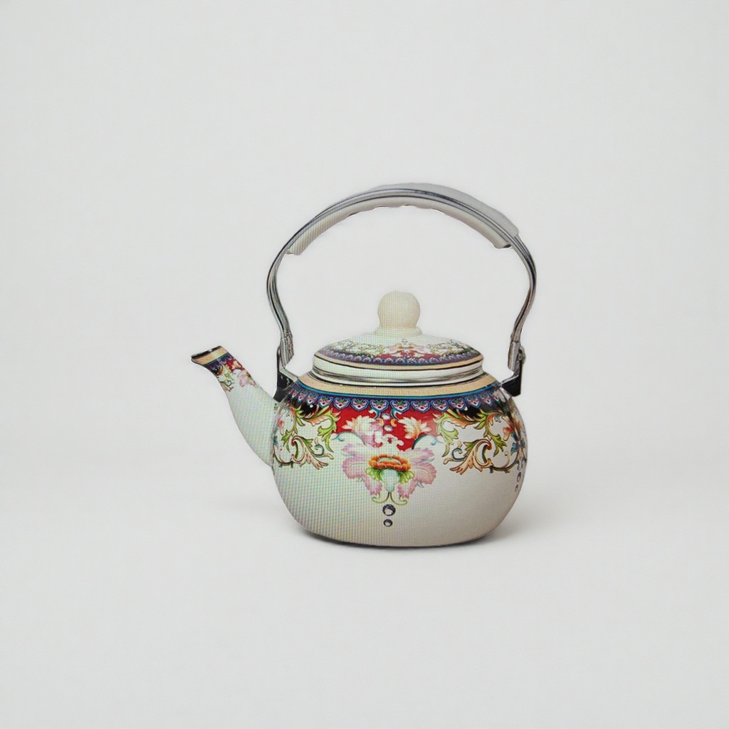 Painted patterned ceramic teapot, household brewing teapot, simple tea set Specification image