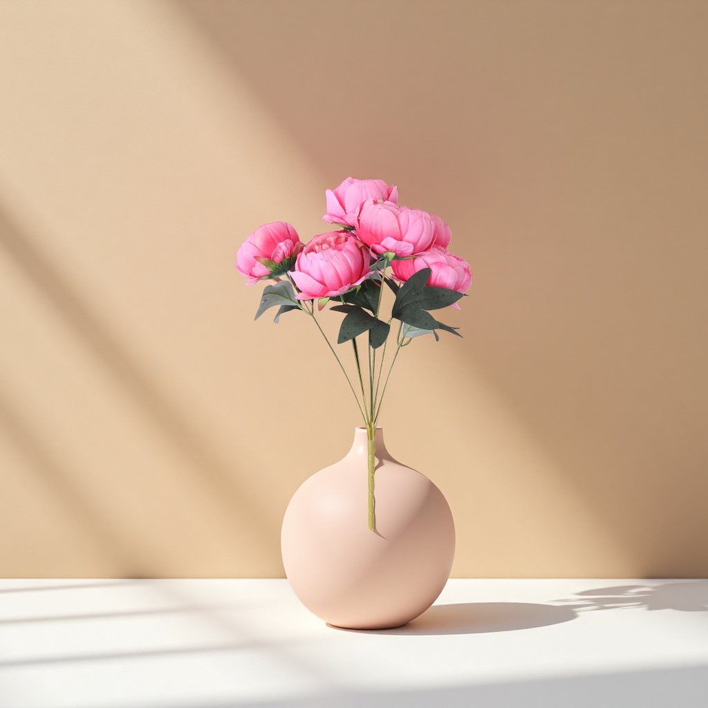 Pink peony bouquets, birthday and Valentine's Day gifts, ladies' hand bouquets Application Scenario