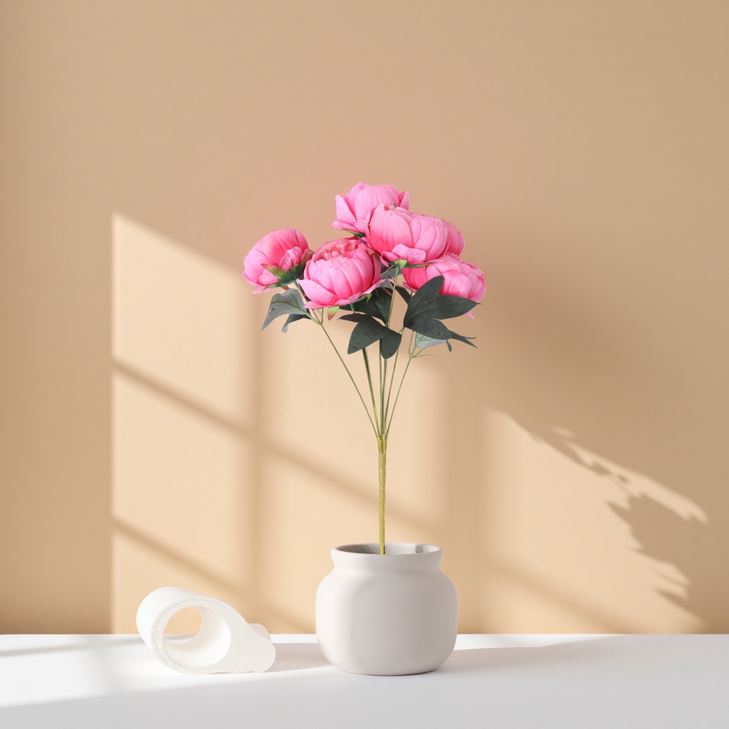 Pink peony bouquets, birthday and Valentine's Day gifts, ladies' hand bouquets Specification image