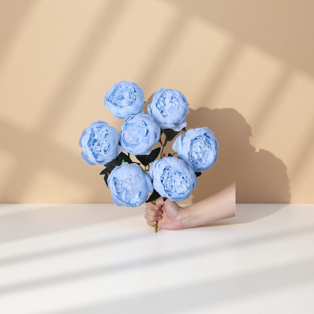 Blue peony bouquet delivery, high-end and elegant hand-held bouquets for birthdays, Valentine's Day and weddings details Picture